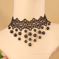Pearl Tassel Gothic Necklaces Chokers Simple Black Choker